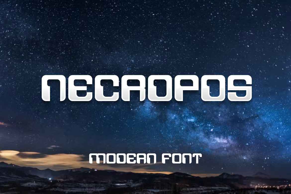 Necropos Regular Font preview